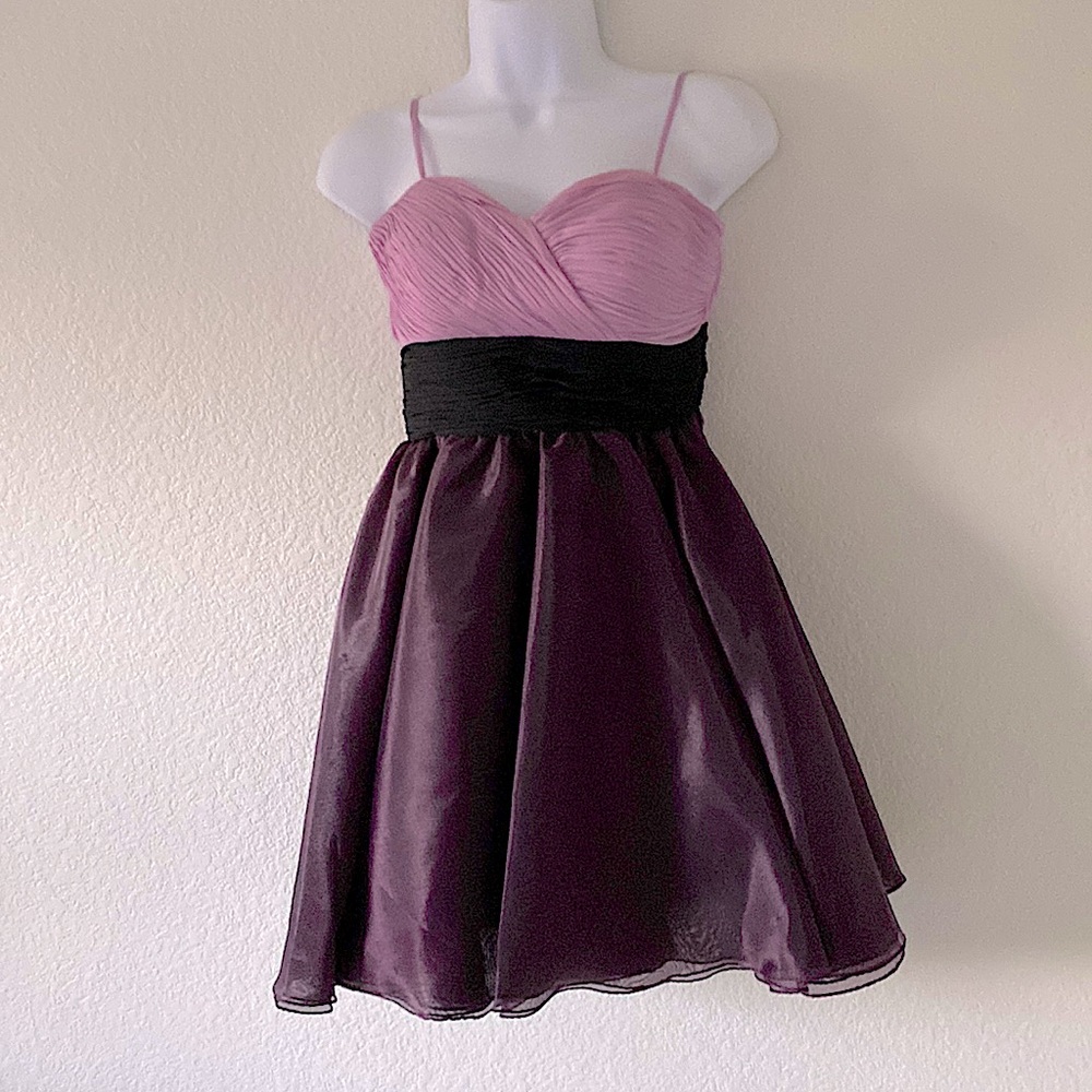 Purple spaghetti strap dress